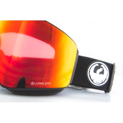 Dragon PXV Black Lumalens Red Ion Snowboard Goggles